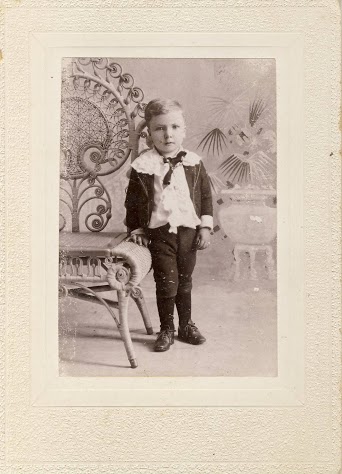 Unknown boy - possibly Harry Daniel Shamel, born in 1874. The card is stamped on the back as being taken at "Schulz' Art Gallery, Moulton Iowa".  (submitter:  Steve Larson)